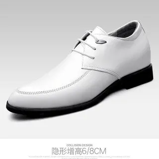 商務正裝內增高皮鞋男8cm 英倫尖頭繫帶男鞋韓版休閒婚鞋  露天拍賣 歷史價格詳細信息