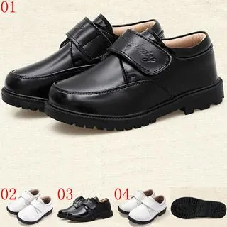 男女童黑白色皮鞋中小學生演出鞋女孩軟底單鞋兒童公主花童禮服鞋 歷史價格詳細信息