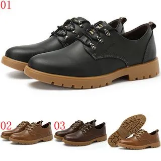 男款皮鞋秋季新款大碼休閒皮鞋男商務正裝系帶韓版英倫  婚鞋 歷史價格詳細信息