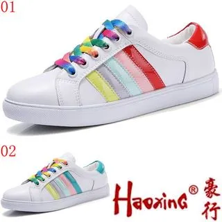 2017韓版甜美公主淺口平底涼鞋女大少女初中學生皮鞋黑白表演鞋 歷史價格詳細信息