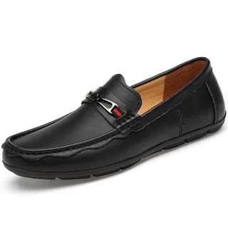 豆豆鞋男黑色休閑皮鞋夏季懶人一腳蹬2023年新款潮流百搭英倫男鞋 歷史價格詳細信息