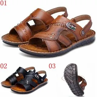男鞋夏季新款真皮透氣沙灘鞋戶外涉水涼鞋男溯溪洞洞鞋 歷史價格詳細信息