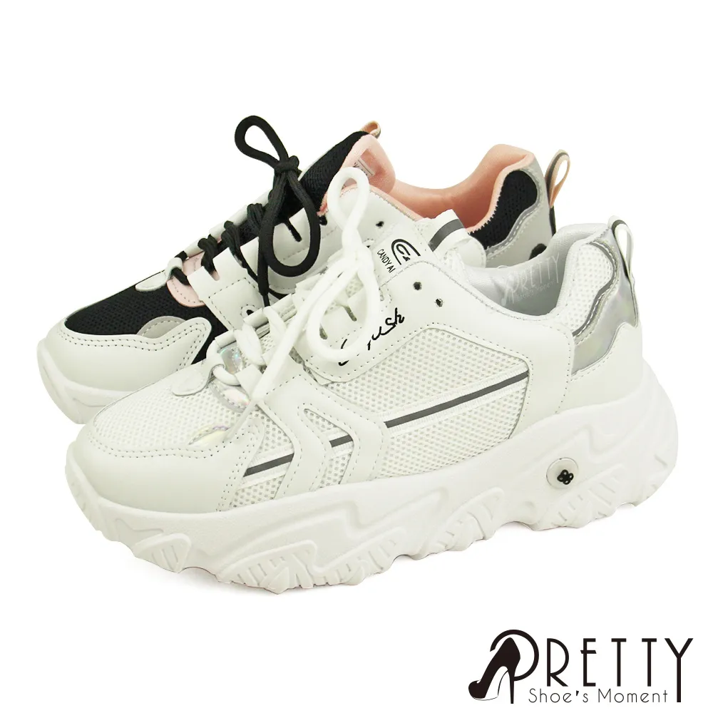 透氣厚底韓系網面爆款輕便運動鞋女2023新款夏季百搭增高小白鞋子 歷史價格詳細信息