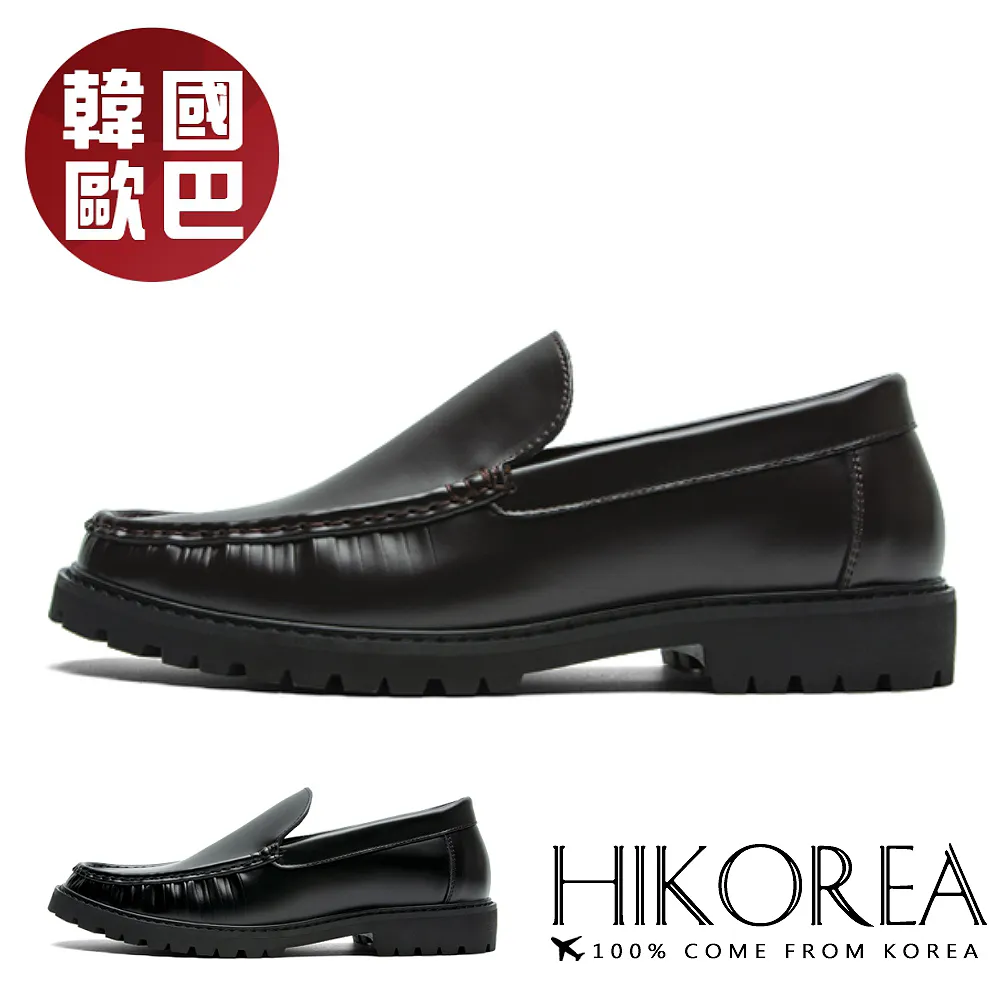 【HIKOREA】韓國空運/韓國直送。男款立體折線時尚皮革尖頭紳士皮鞋(73-439共2色/現貨+預購) 歷史價格詳細信息