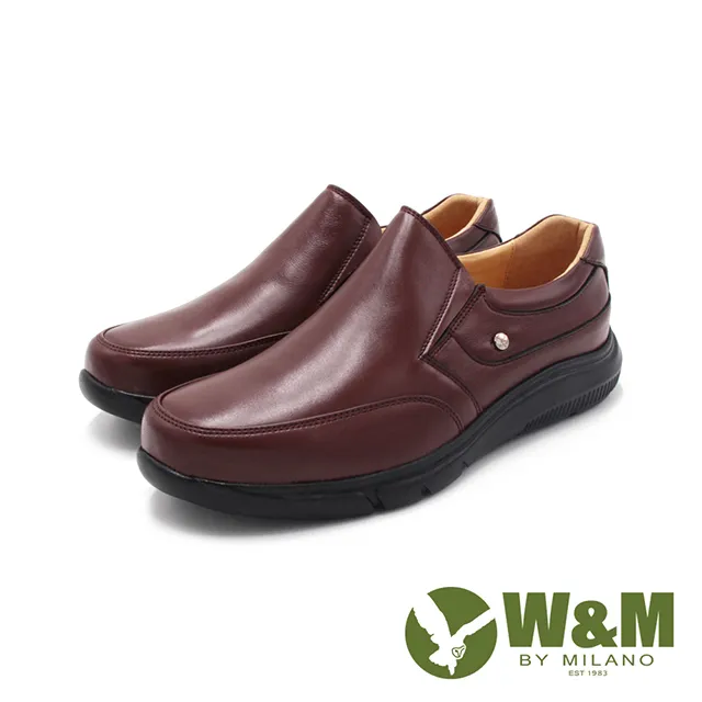 W&M(男)真皮減壓黏帶款 厚底男皮鞋－黑(另有咖) 歷史價格詳細信息