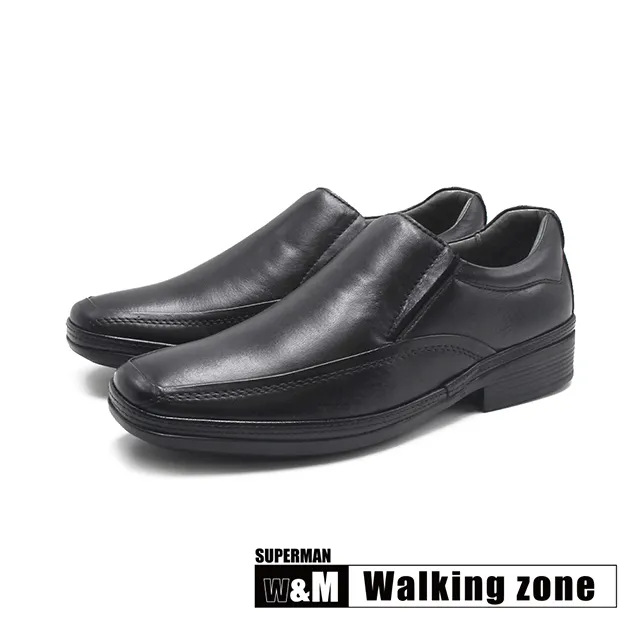 WALKING ZONE(男)雙拼異材質牛皮樂福休閒鞋 男鞋-藍色 歷史價格詳細信息