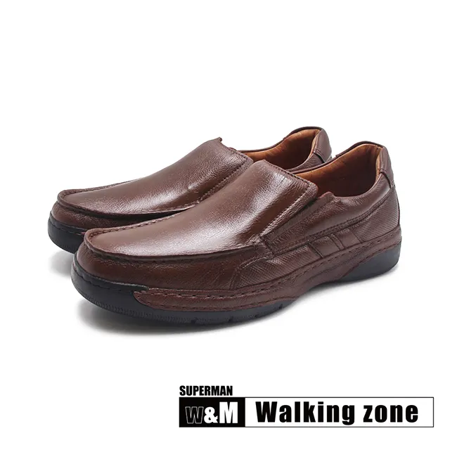 WALKING ZONE(男)SUPERMAN系列 真皮交叉編織個性拖鞋 男鞋-淺棕色 歷史價格詳細信息