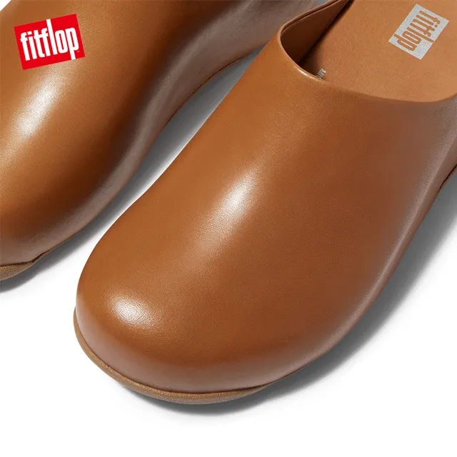 【FitFlop】Shuv Leather •經典舒適木屐鞋穆勒鞋-女(淺褐色) 歷史價格詳細信息