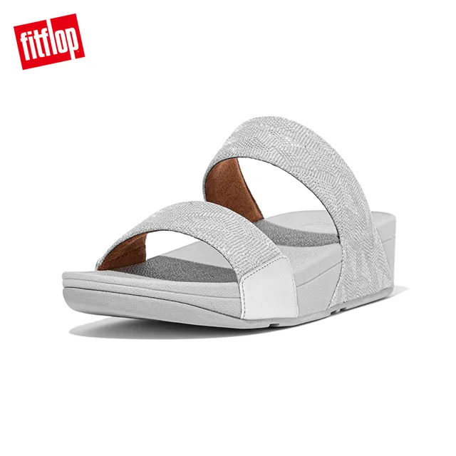 【FitFlop】LULU GLITZ SLIDES金屬亮粉造型雙帶涼鞋-女(玫瑰色) 歷史價格詳細信息