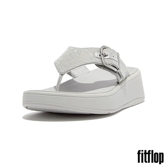 【FitFlop】F-MODE 經典亮粉扣環厚底雙帶涼鞋-女(鉑金色) 歷史價格詳細信息