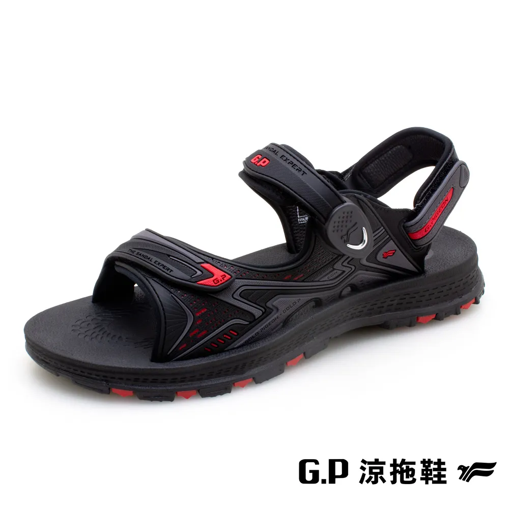 【G.P 中性柔軟耐用磁扣兩用涼拖鞋】G2386-10 黑色 (SIZE:37-45 共二色) 歷史價格詳細信息
