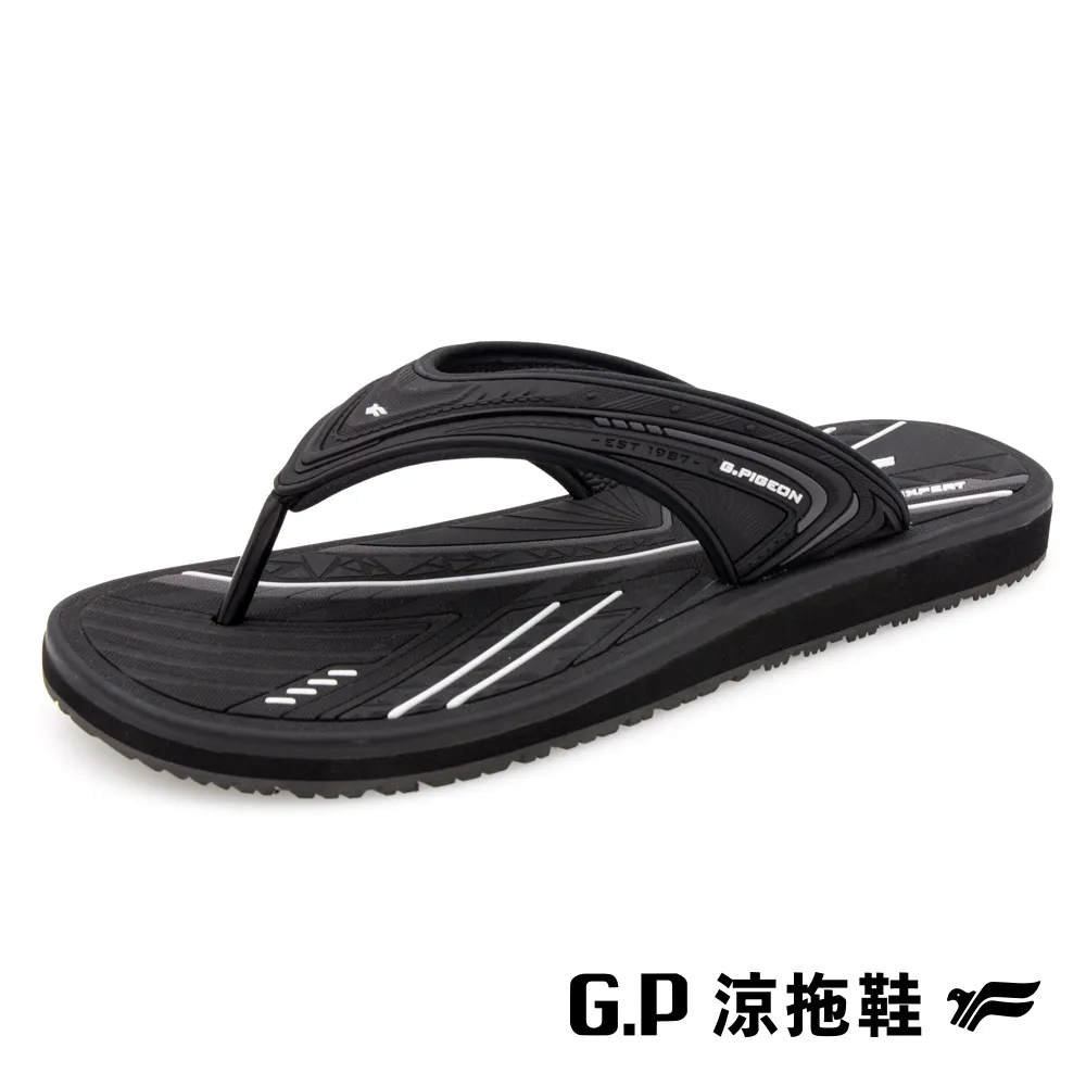 【G.P】男款高彈性舒適雙帶拖鞋 G3759M-10 黑色 (SIZE:40-44 共三色) 歷史價格詳細信息