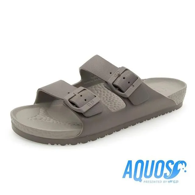 G.P(男女共用)AQUOS雙色雙帶柏肯防水拖鞋 男女鞋-黑色 歷史價格詳細信息