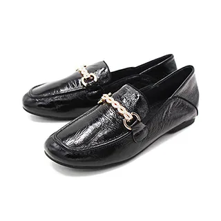 W&M(女)金屬方釦柔軟牛皮平底鞋 女鞋-米白 歷史價格詳細信息