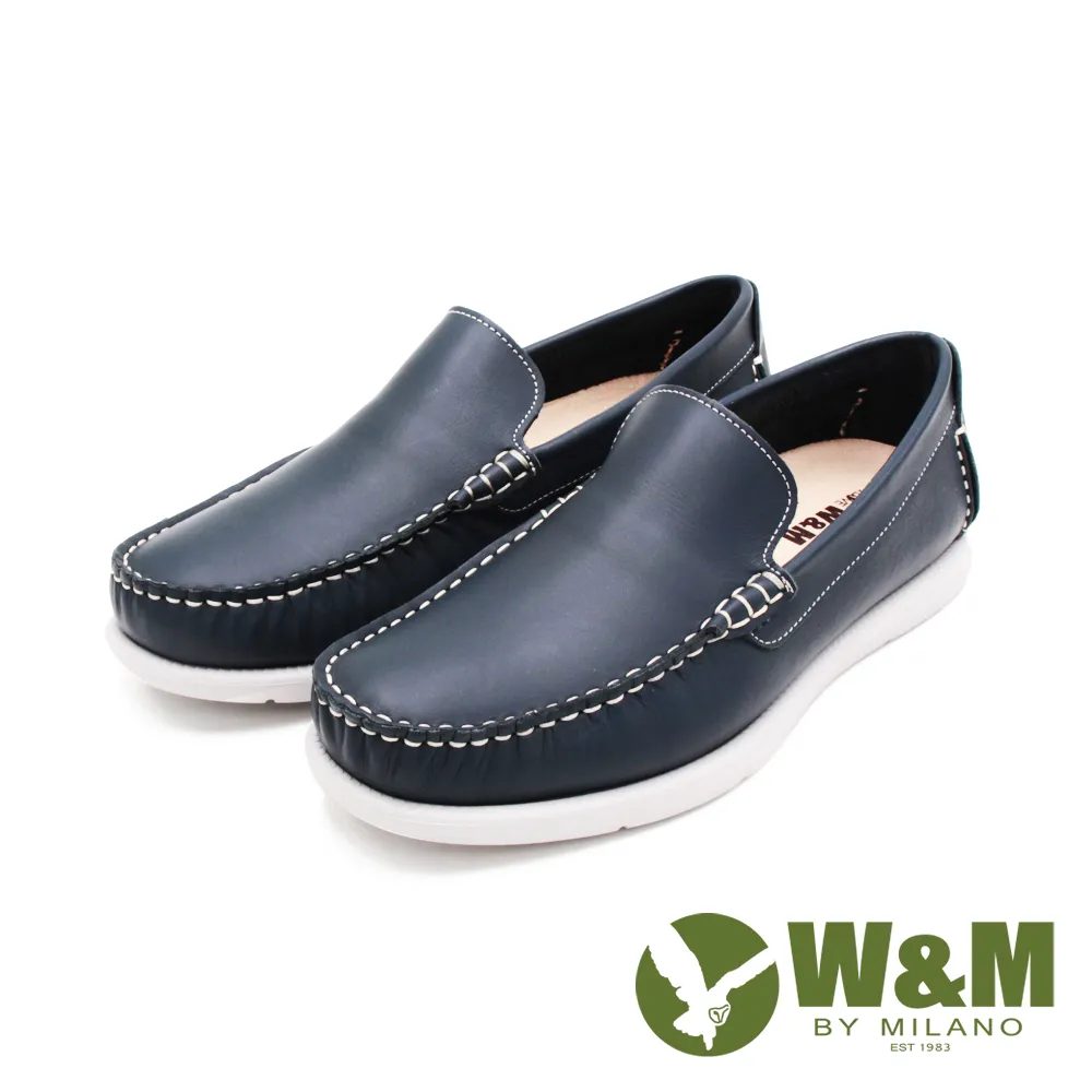 W&M(男)方頭素面莫卡辛 樂福鞋 正裝鞋 男鞋 -黑 歷史價格詳細信息