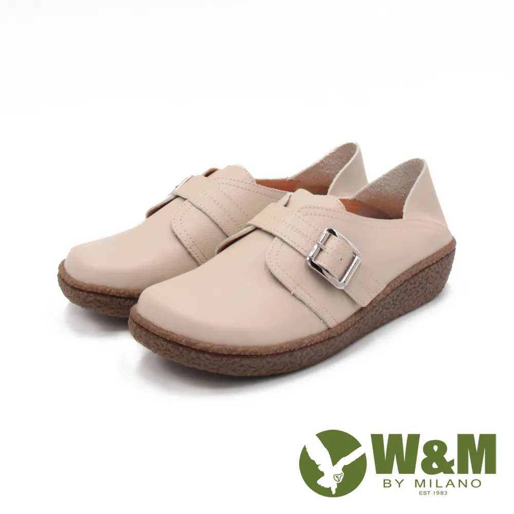 W&M(女)大圓頭簡約車縫感懶人休閒鞋 女鞋-黑色 歷史價格詳細信息