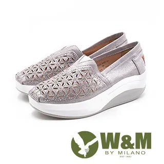 W&M BOUNCE系列 厚底增高鞋 女鞋-亮鑽黑(另有亮鑽金粉) 歷史價格詳細信息