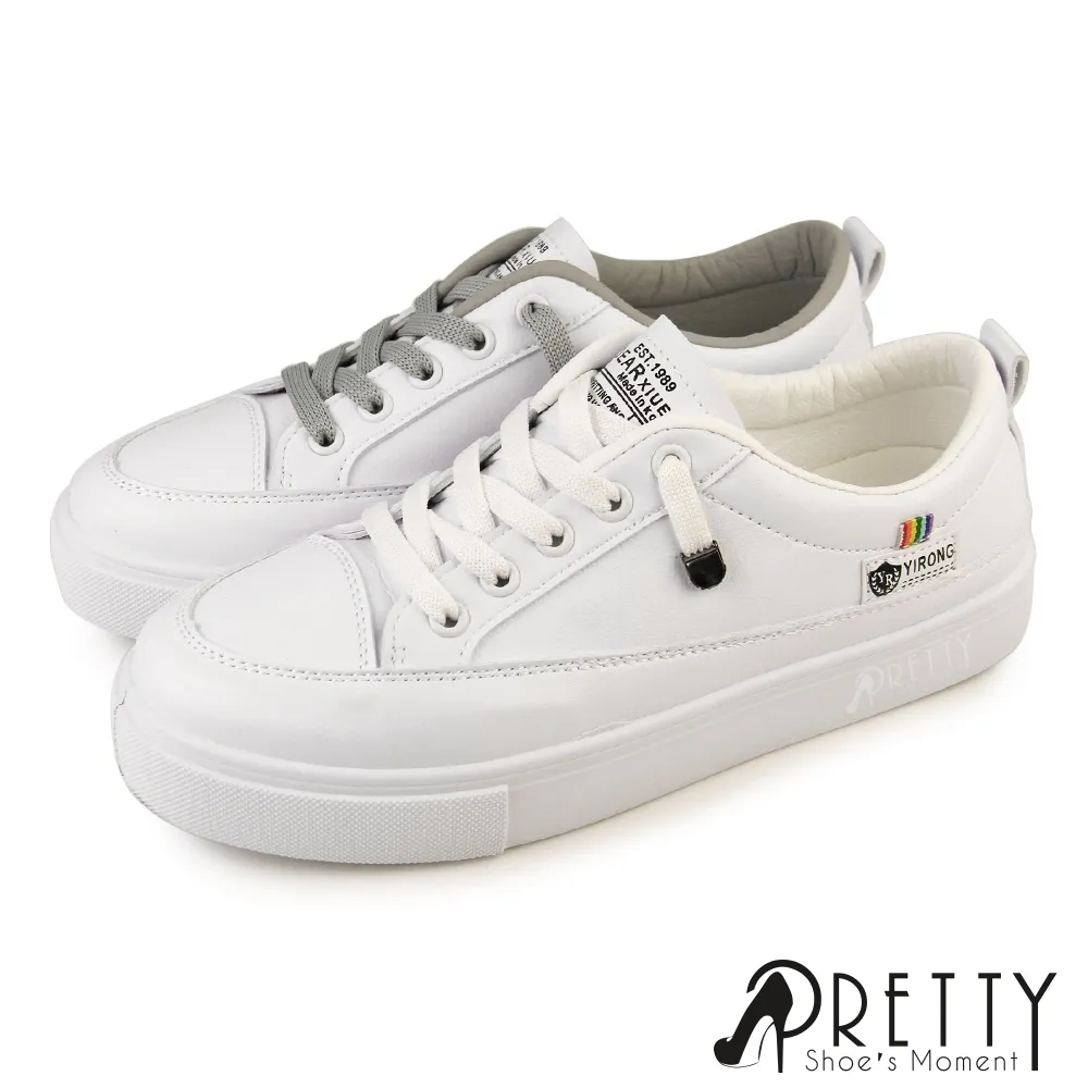 【Pretty】女 小白鞋 帆布鞋 懶人鞋 休閒鞋 免綁帶 平底 台灣製N-28099 歷史價格詳細信息