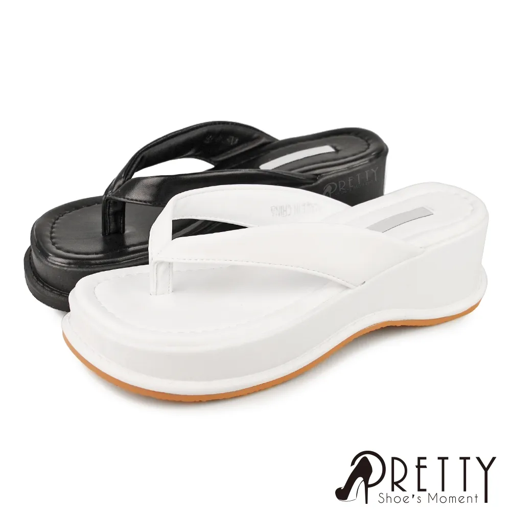 【Pretty】女 拖鞋 厚底 楔型 夾腳 T字 乳膠氣墊 台灣製BA-2S956 歷史價格詳細信息
