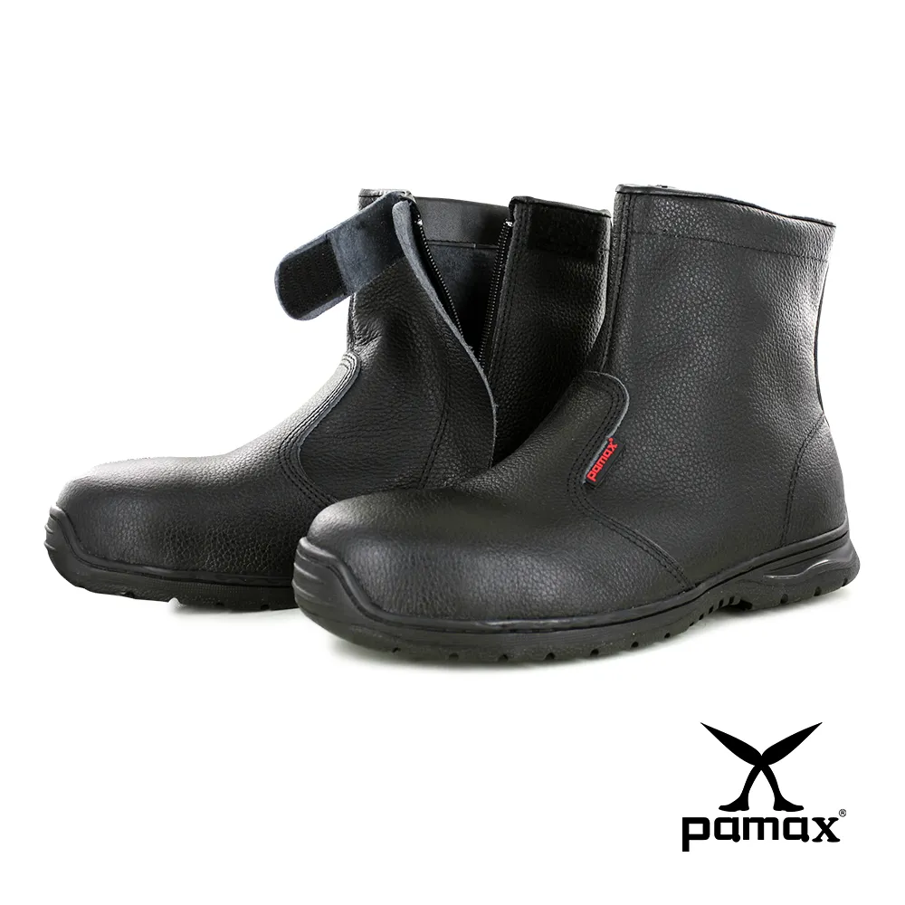 PAMAX 帕瑪斯-皮革製拉鍊式銀纖維PU氣墊安全鞋/P01001H-長筒/銀纖維PU鞋墊-6-12 歷史價格詳細信息