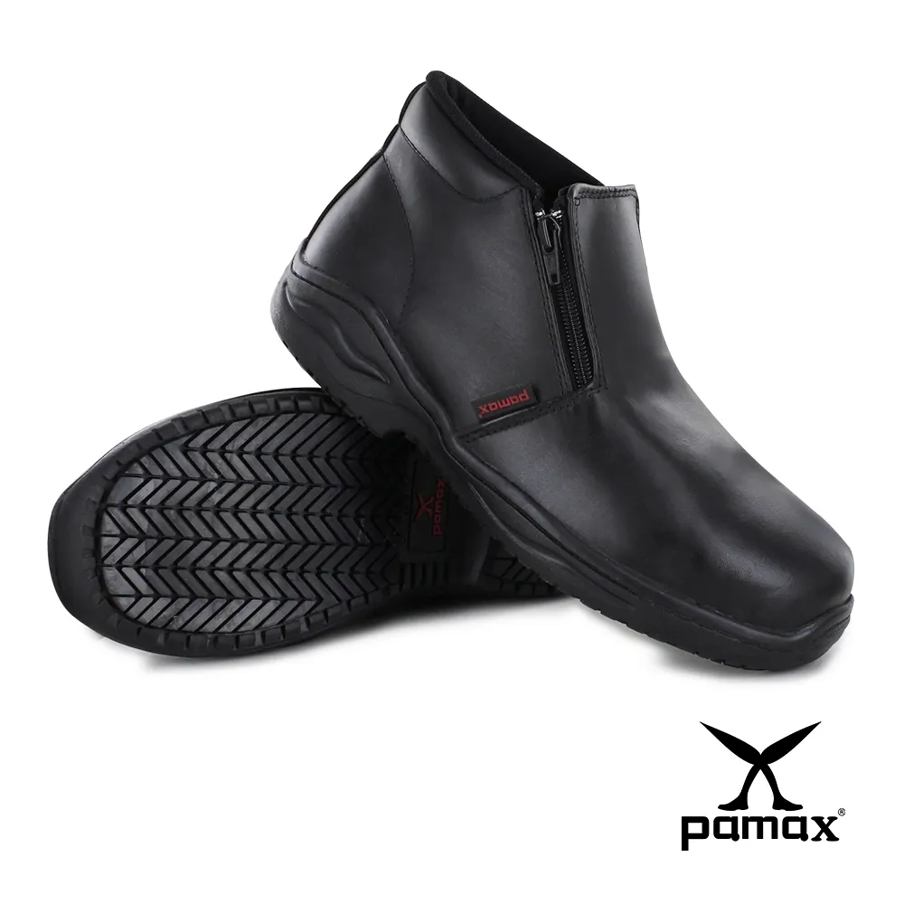 PAMAX 帕瑪斯-皮革製拉鍊式銀纖維PU氣墊安全鞋/P01001H-長筒/銀纖維PU鞋墊-6-12 歷史價格詳細信息