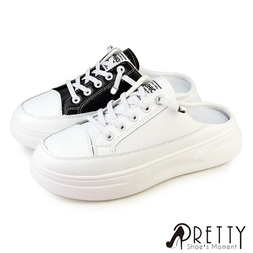 【Pretty】女 休閒拖鞋 穆勒鞋 帆布鞋 厚底 顯瘦 增高BA-26809 歷史價格詳細信息