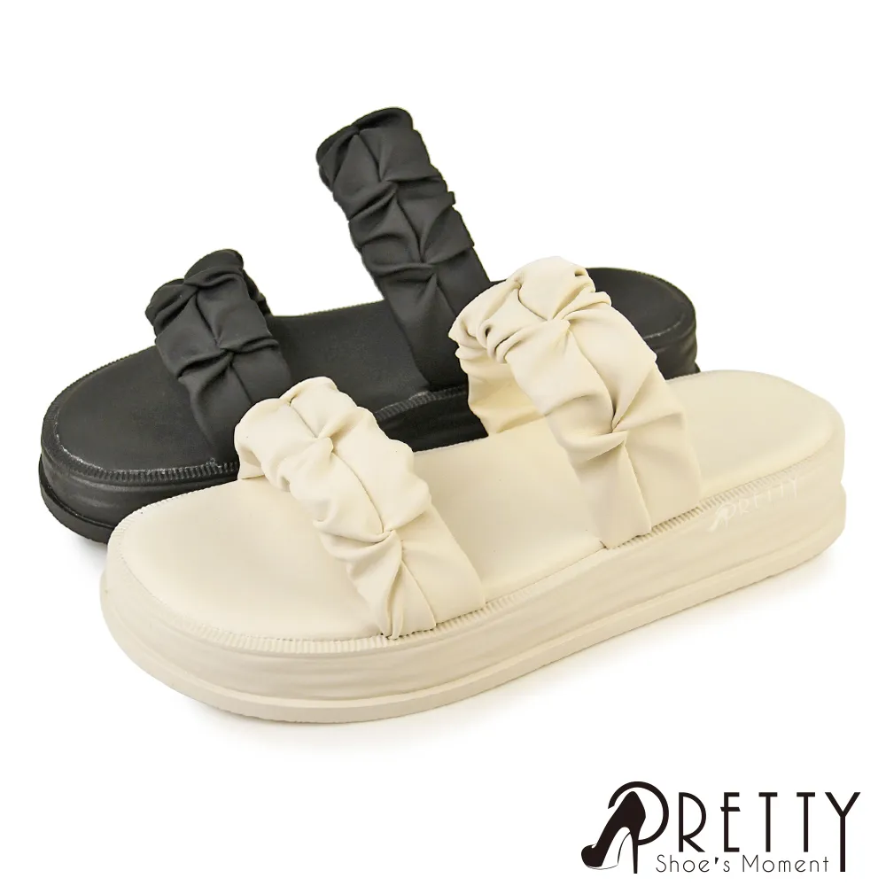 寬版抓皺一字厚底拖鞋 1PLC003 室外拖鞋 涼拖鞋 平底拖鞋 楠哥哥 平底涼拖鞋 外出拖鞋 【富發牌生活館】 歷史價格詳細信息