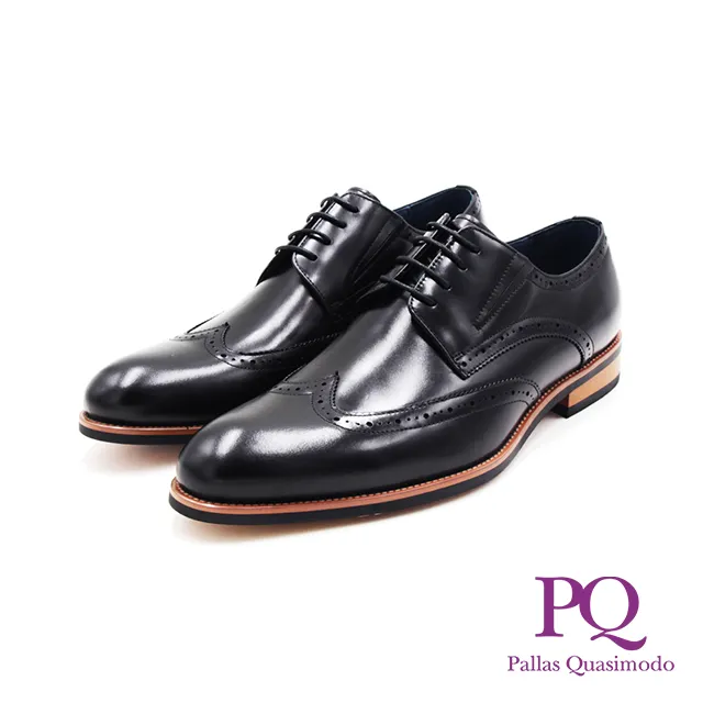 PQ(男)圓頭W翼紋德比真皮鞋 男鞋-深藍(另有黑) 歷史價格詳細信息