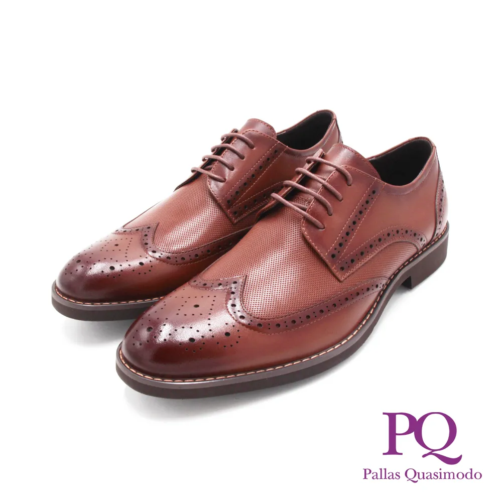 PQ (男)真皮壓紋質感繫帶德比皮鞋 男鞋-棕(另有黑) 歷史價格詳細信息