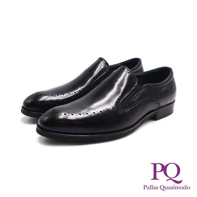 PQ(男)小圓點造型直套款正裝皮鞋 男鞋-黑(另有刷染棕) 歷史價格詳細信息