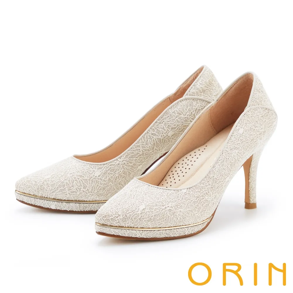【ORIN】蕾絲亮片厚底綁帶 女 休閒鞋(白色) 歷史價格詳細信息