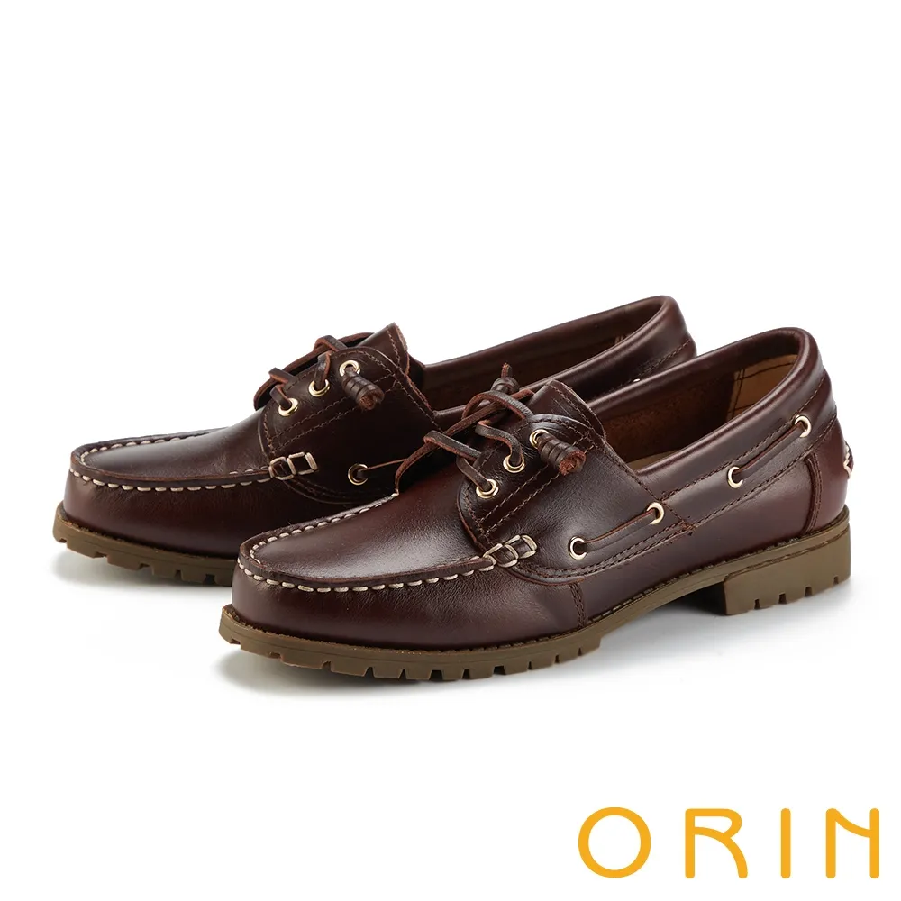 【ORIN】牛皮免綁帶厚底內增高 女 休閒鞋(黑色) 歷史價格詳細信息