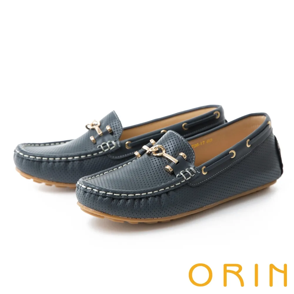 ORIN 牛皮金屬飾釦洞洞 女 平底鞋 粉紅 歷史價格詳細信息