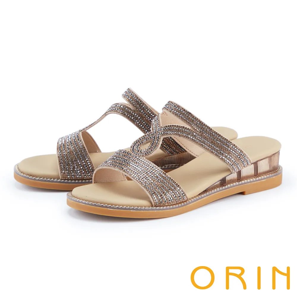 【ORIN】珍珠金屬鍊真皮方頭中跟鞋(裸色) 歷史價格詳細信息