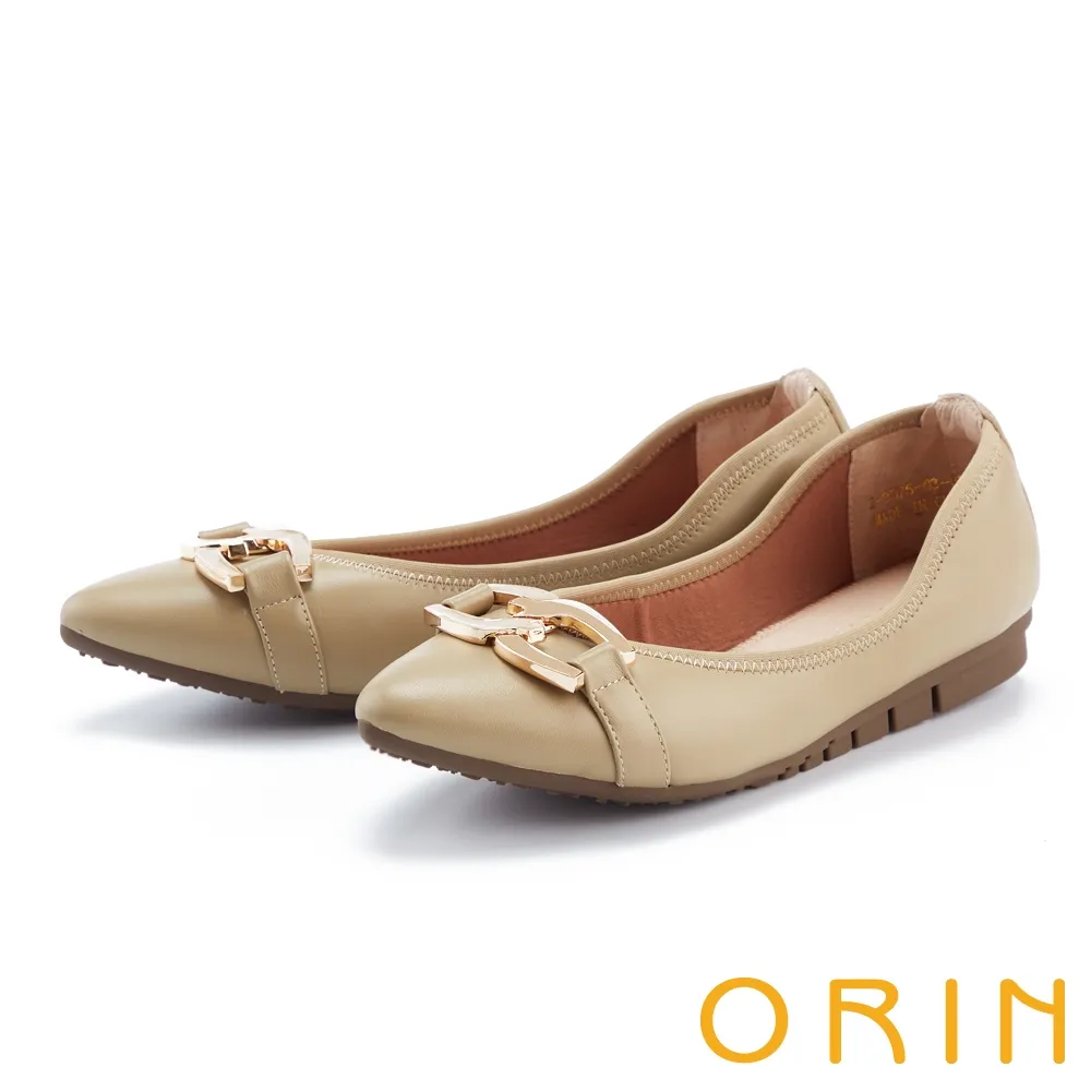 【ORIN】金屬飾條羊皮坡跟厚底拖鞋(白色) 歷史價格詳細信息