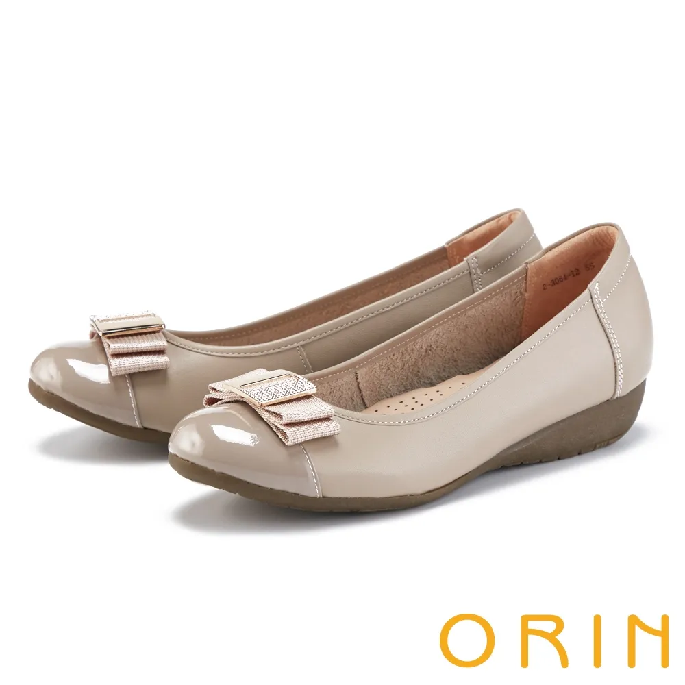 ORIN 鑽飾滾邊真皮免綁帶厚底休閒鞋 白色 歷史價格詳細信息