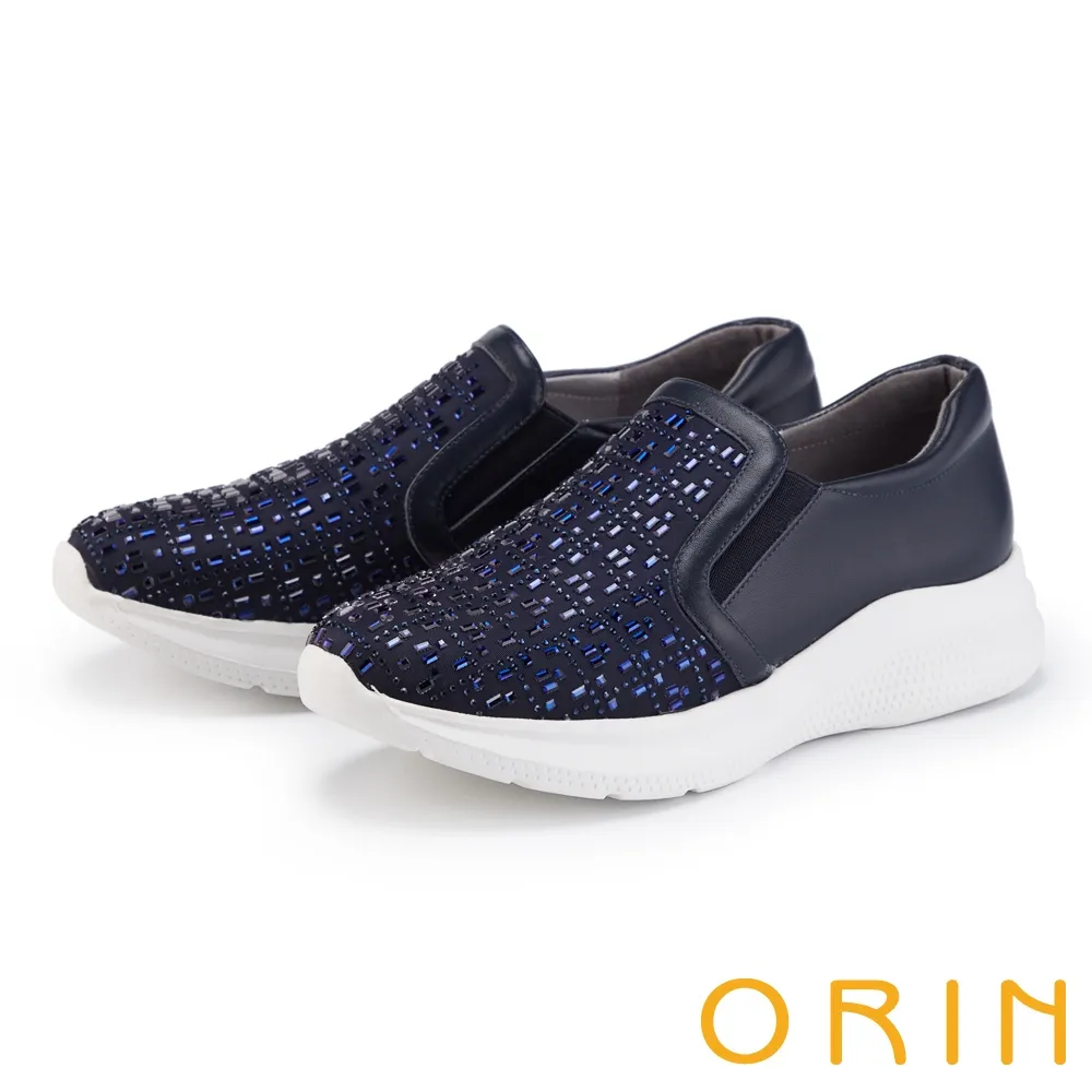 ORIN 璀璨燙鑽休閒厚底休閒鞋 藍色 歷史價格詳細信息
