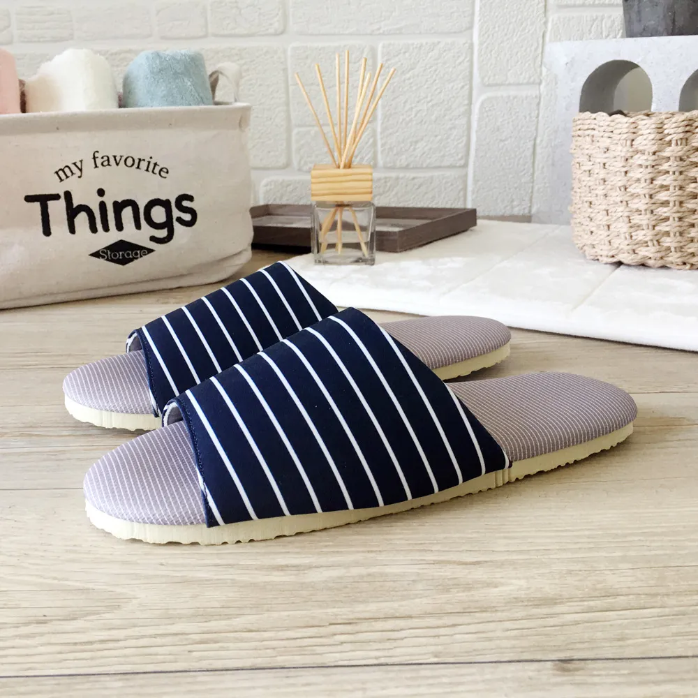 療癒系-舒活布質室內拖鞋-I-深藍條紋 歷史價格詳細信息