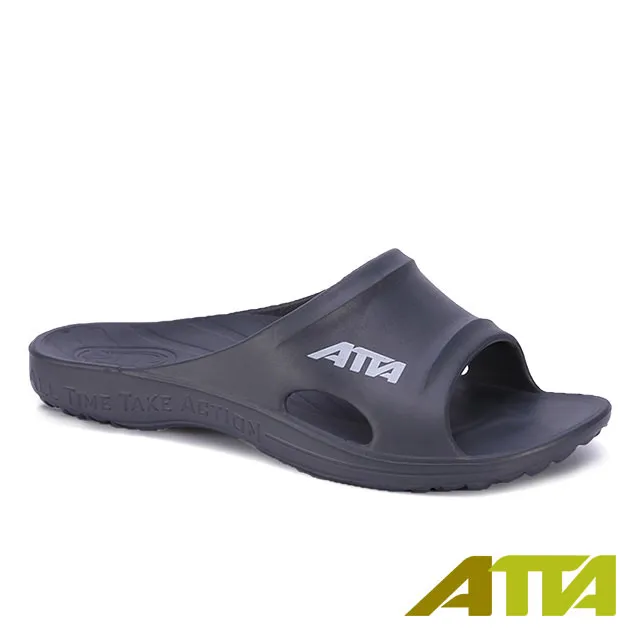 【333家居鞋館】扁平足推薦★ATTA 運動風簡約休閒拖鞋-黑色 歷史價格詳細信息