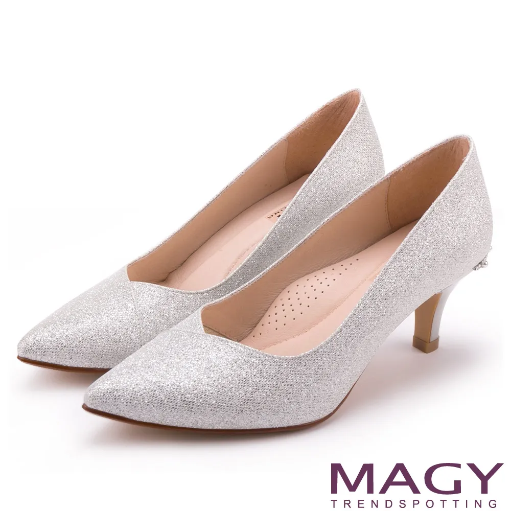 MAGY 閃耀燙鑽踝帶高跟涼鞋 米白 歷史價格詳細信息