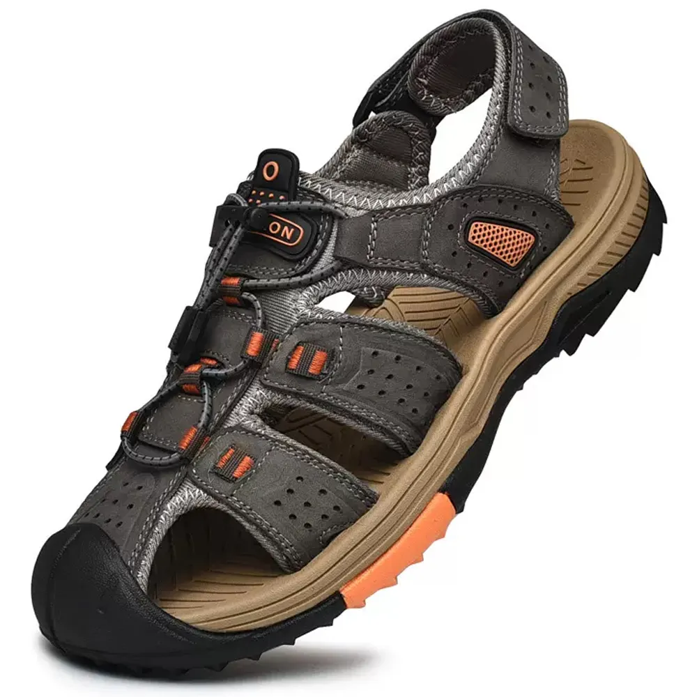 頭層牛皮真皮運動涼鞋女中學生小學生防滑旅遊沙灘鞋登山透氣防滑 歷史價格詳細信息