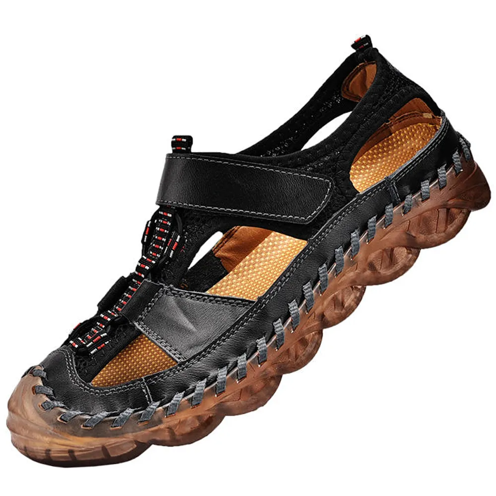 皮涼鞋男款2023新款夏季室外穿男士夾腳防滑耐磨爸爸開車沙灘拖鞋 歷史價格詳細信息