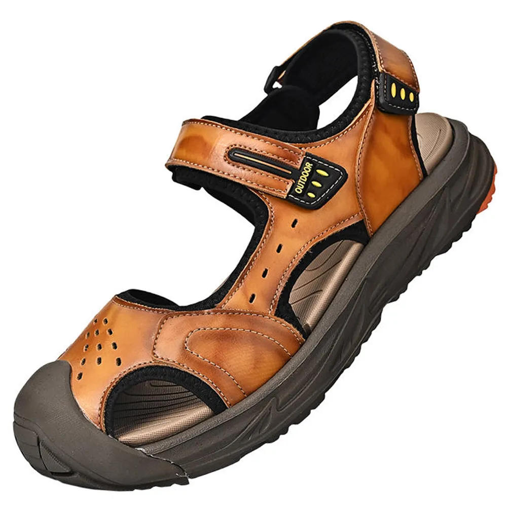 包頭涼鞋男潮2022新款夏季運動休閒涼拖鞋防滑開車透氣軟底涼皮鞋 歷史價格詳細信息