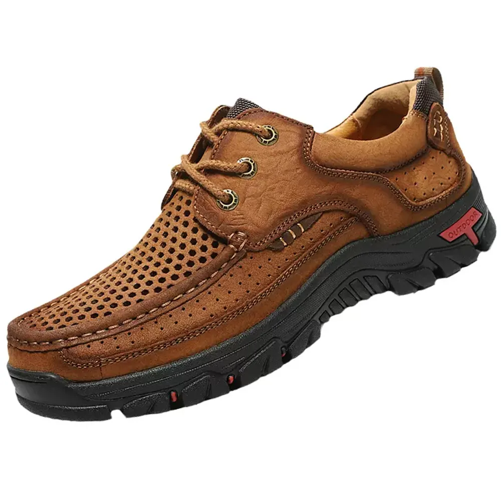男鞋夏季新款真皮洞洞鞋外穿溯溪涉水鞋潮流包頭休閑涼鞋男 歷史價格詳細信息