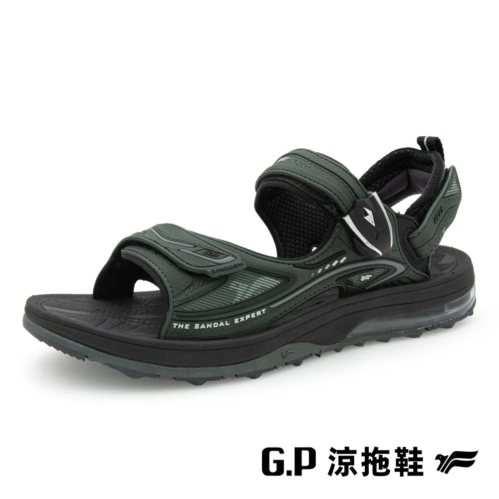 【G.P】男款超輕量緩震雙帶拖鞋 G9385M-60 軍綠色 (SIZE:40-44 共三色) 歷史價格詳細信息