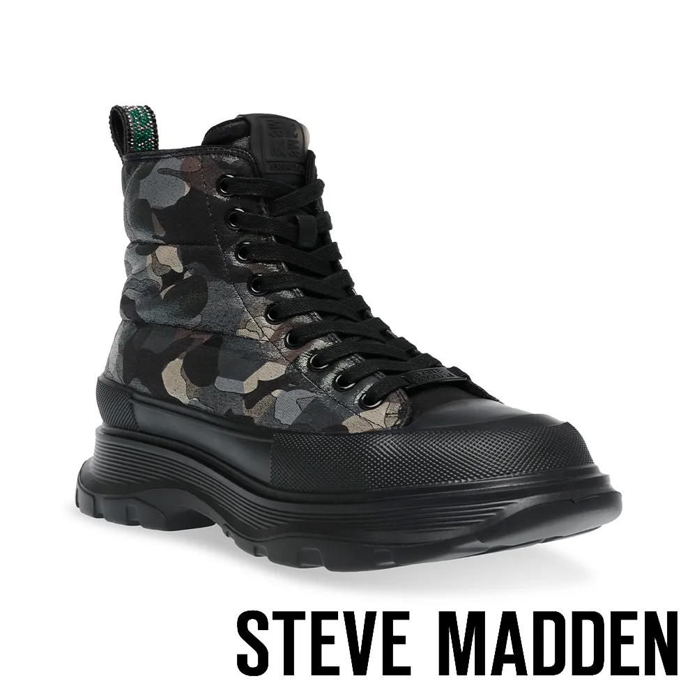 【STEVE MADDEN】CASTER 休閒厚底綁帶短筒靴(迷彩) 歷史價格詳細信息