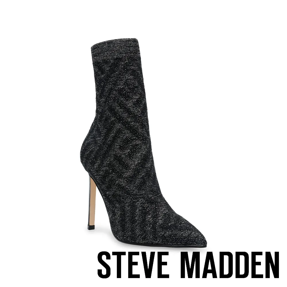 【STEVE MADDEN】DEBONAIR 彈力織布尖頭細跟襪套靴(粉色) 歷史價格詳細信息