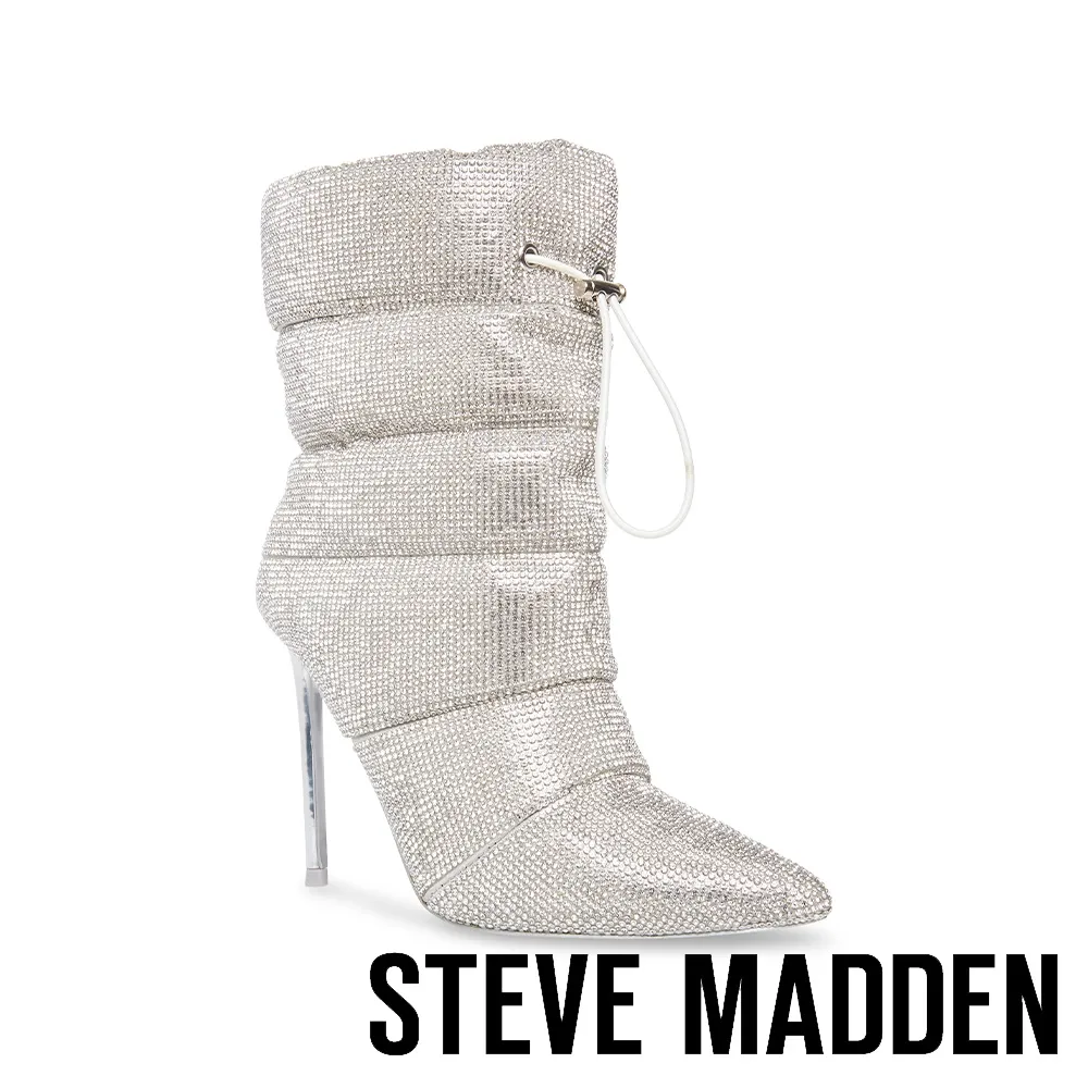 【STEVE MADDEN】CLOAK-R 亮鑽尖頭細跟短筒太空套靴(銀色) 歷史價格詳細信息