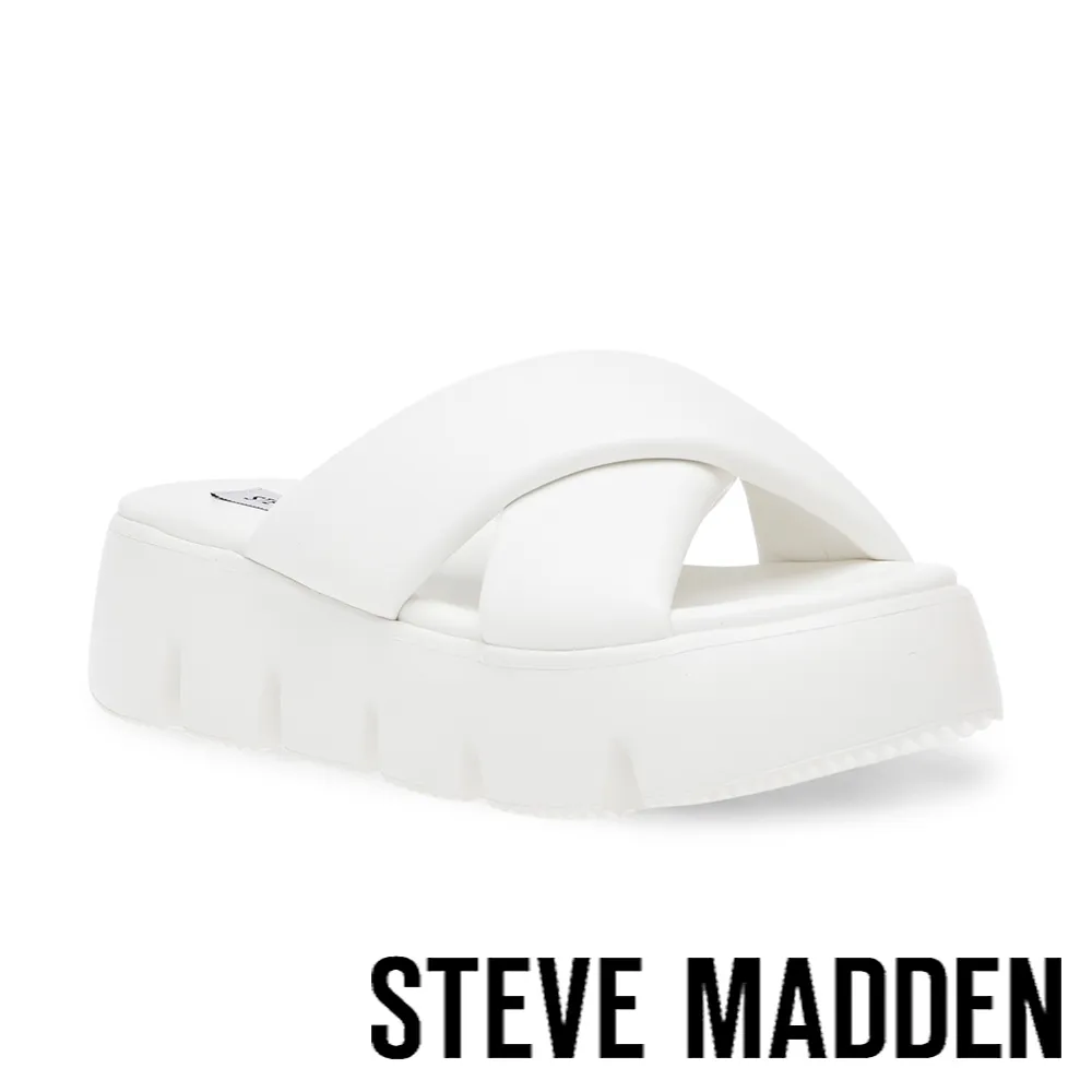 STEVE MADDEN-BROADCAST 雲朵交叉帶厚底拖鞋-青蘋果綠 歷史價格詳細信息