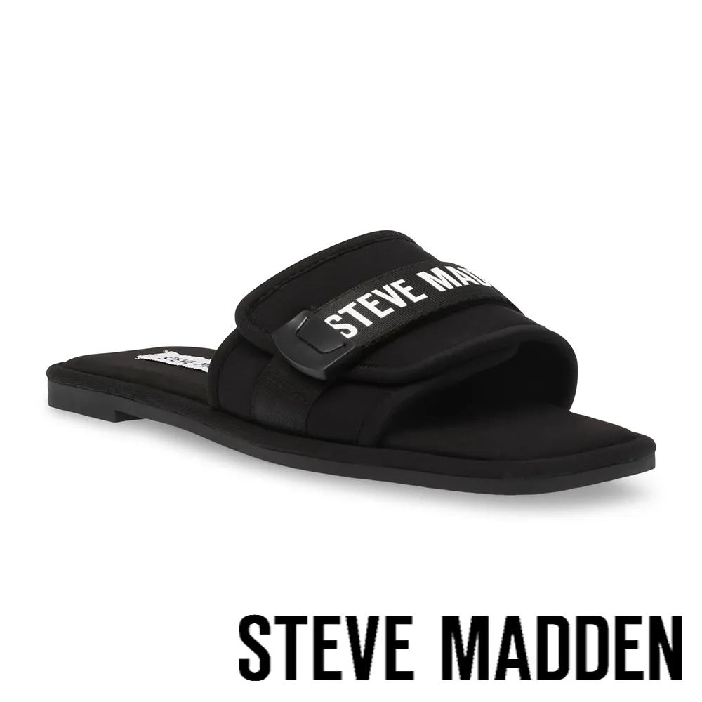 【STEVE MADDEN】DEL MAR 品牌魔鬼氈平底拖鞋(黑色) 歷史價格詳細信息